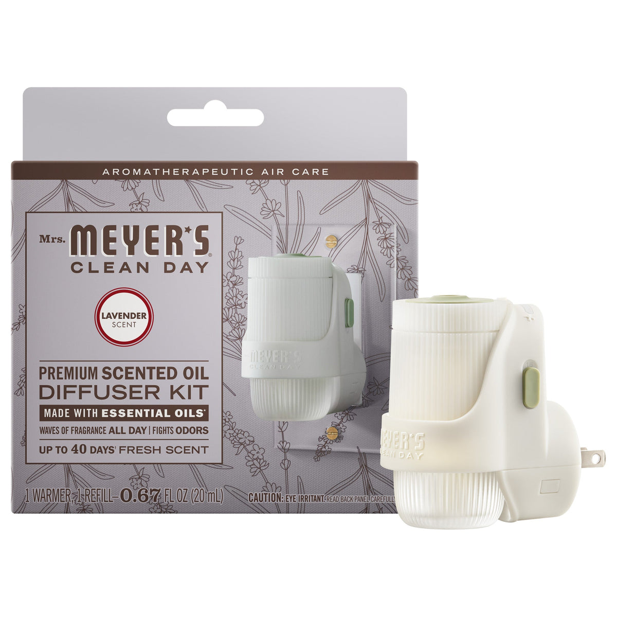 Lavender Plug In Scented Oil Warmer With Refill - Home Fragrance