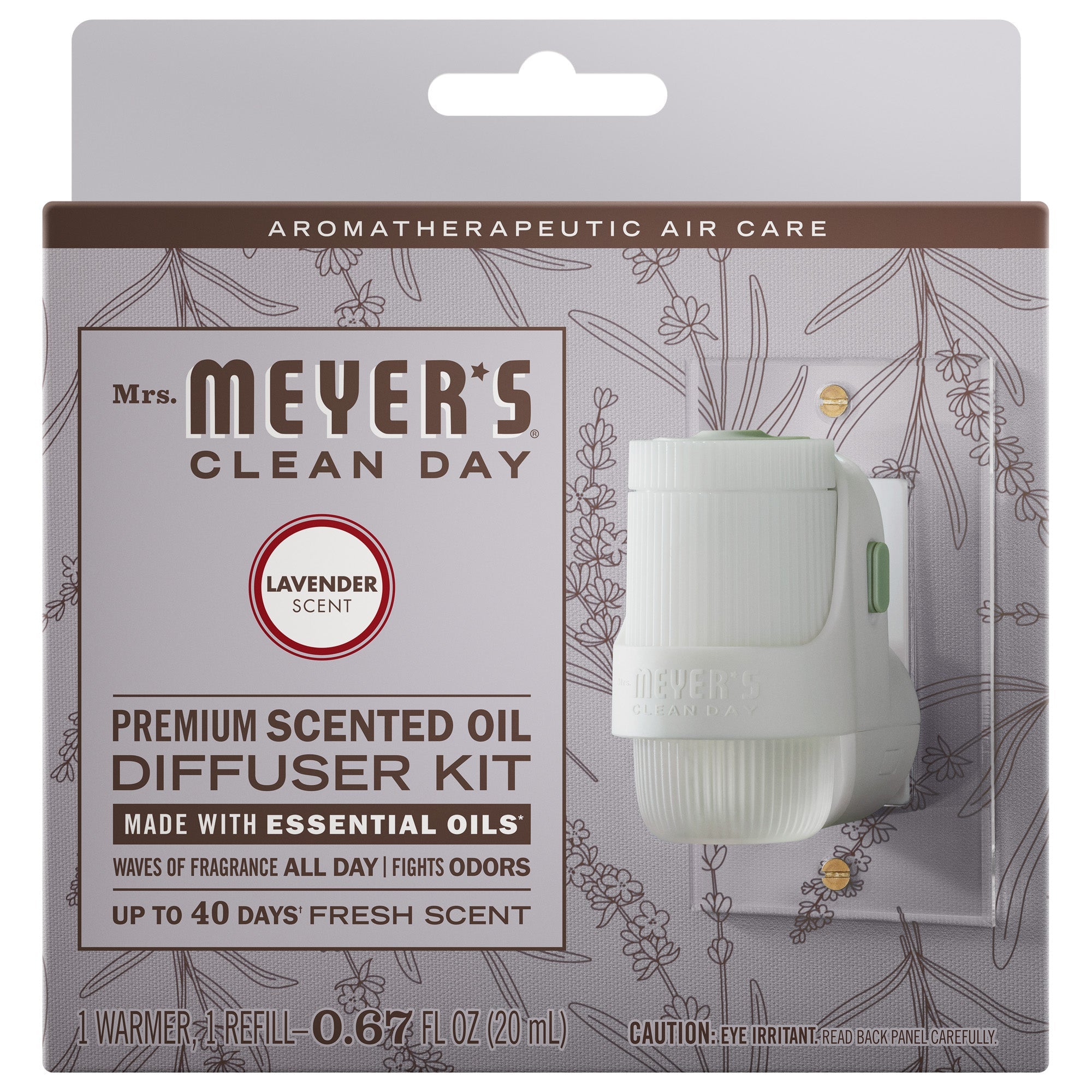 Lavender Plug In Scented Oil Warmer With Refill - Home Fragrance