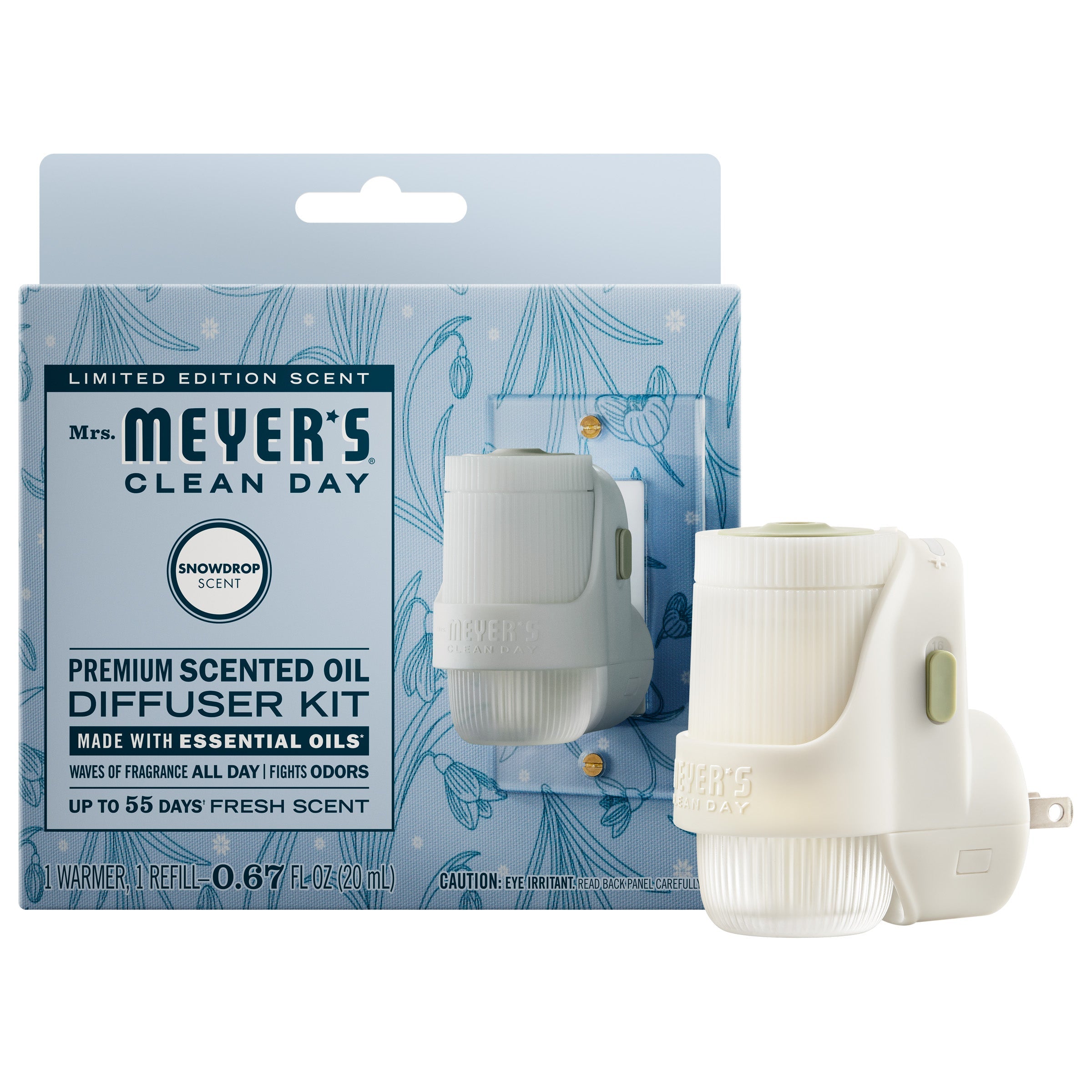 Snowdrop Plug In Scented Oil Warmer With Refill - Home Fragrance