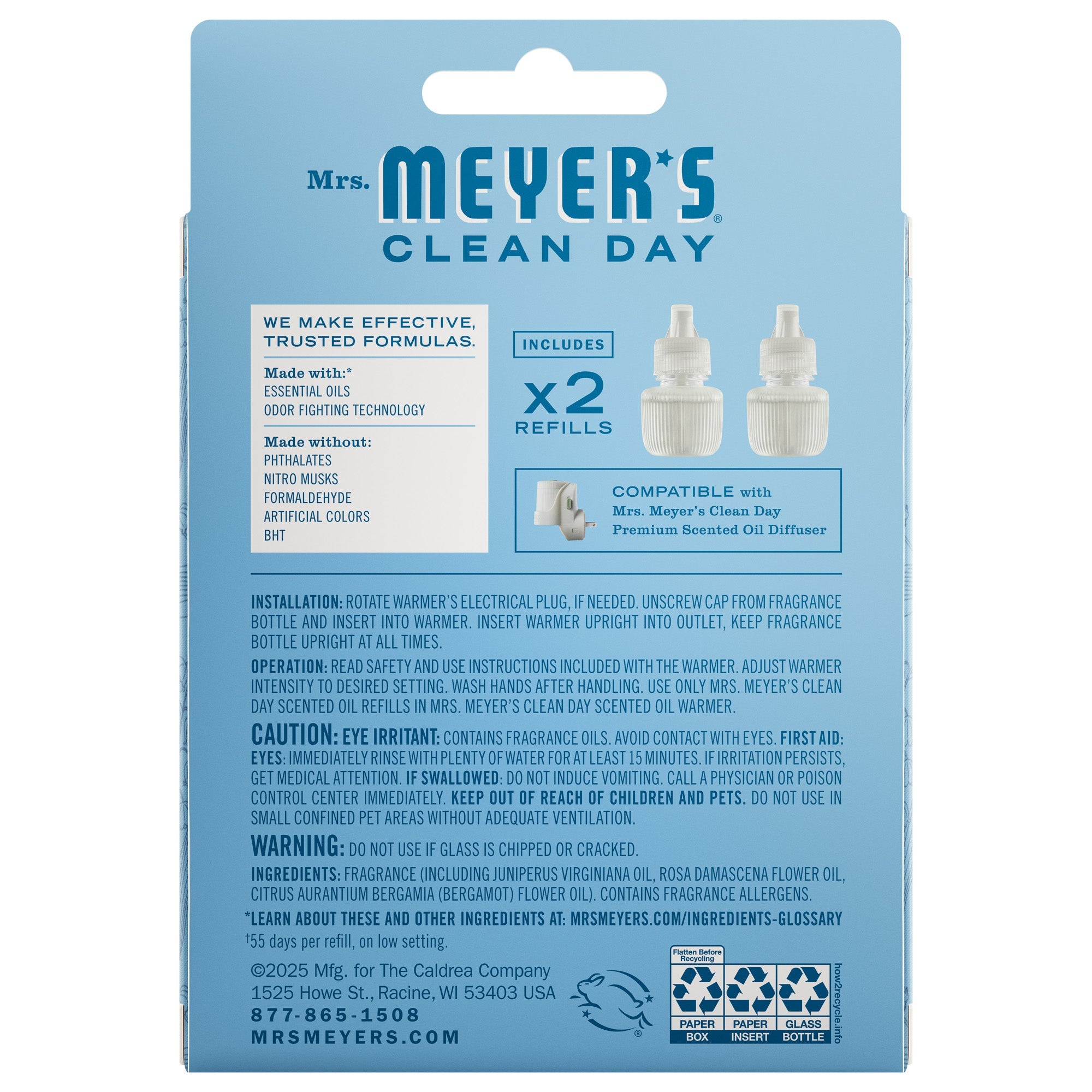 Rain Water Plug In Scented Oil Refill, 2-Pack - Home Fragrance