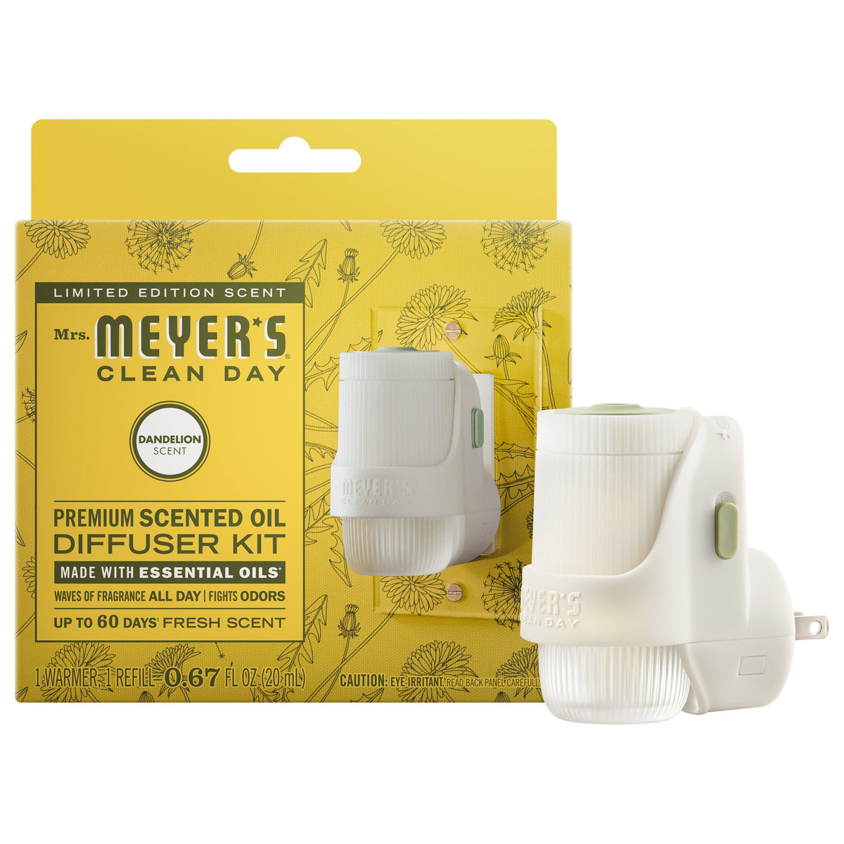 Dandelion Plug In Scented Oil Warmer With Refill - Home Fragrance