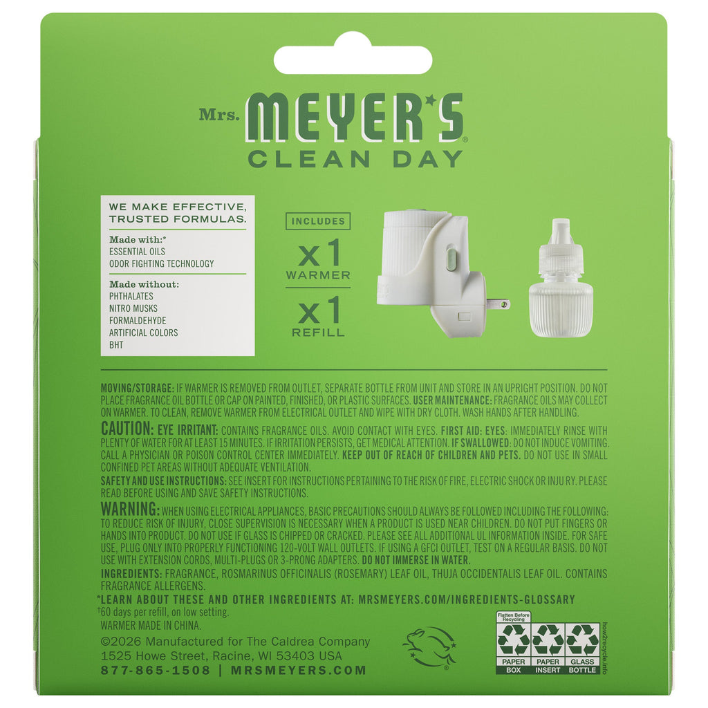 Fresh Cut Grass Plug in Scented Oil Warmer With Refill - Home Fragrance