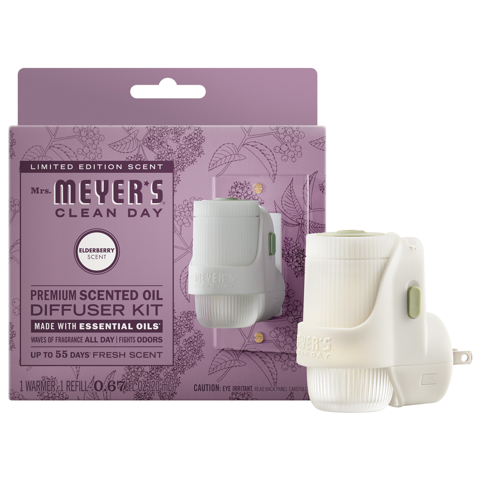 Elderberry Plug In Scented Oil Warmer With Refill - Home Fragrance