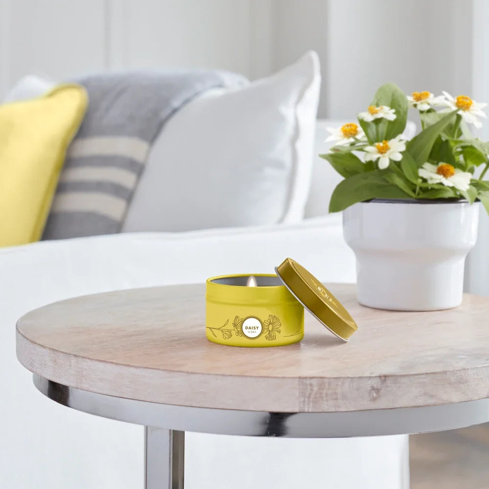 Daisy Tin Candle - Home Fragrance