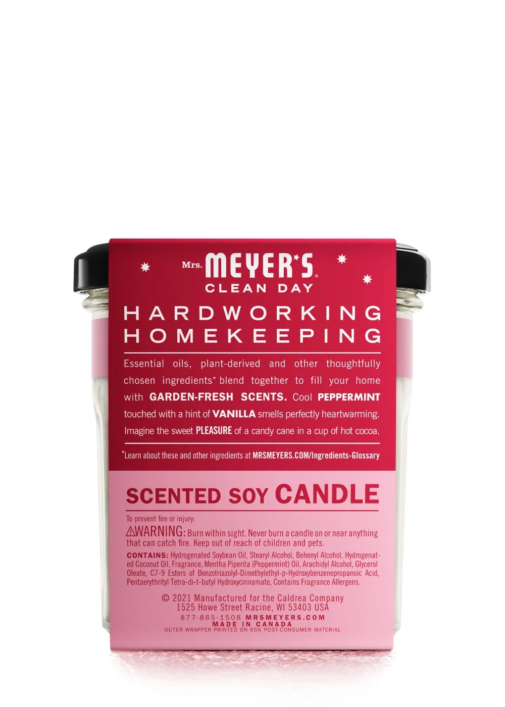 Peppermint Soy Candle Large - Home Fragrance
