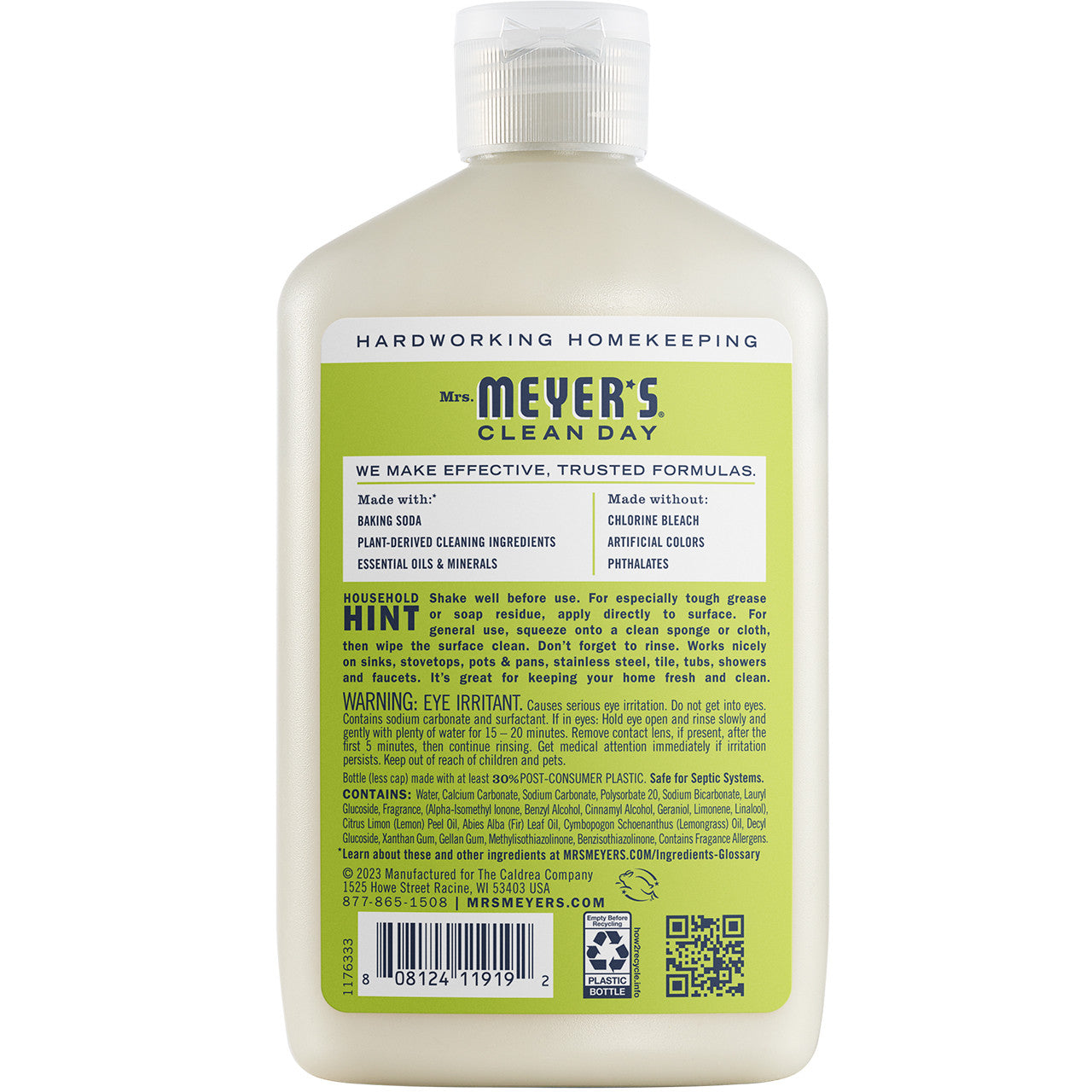 Lemon Verbena Baking Soda Cream Cleaner - 16 oz - Fresh Cleaning
