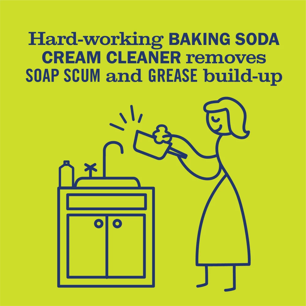 Lemon Verbena Baking Soda Cream Cleaner - 16 oz - Fresh Cleaning